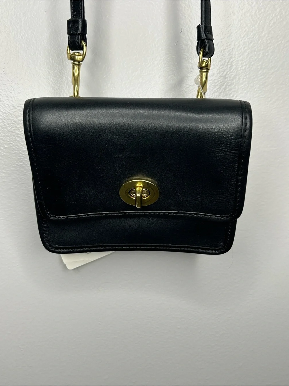 Coach Vintage Mini Black Turnlock Belt Bag NWT
